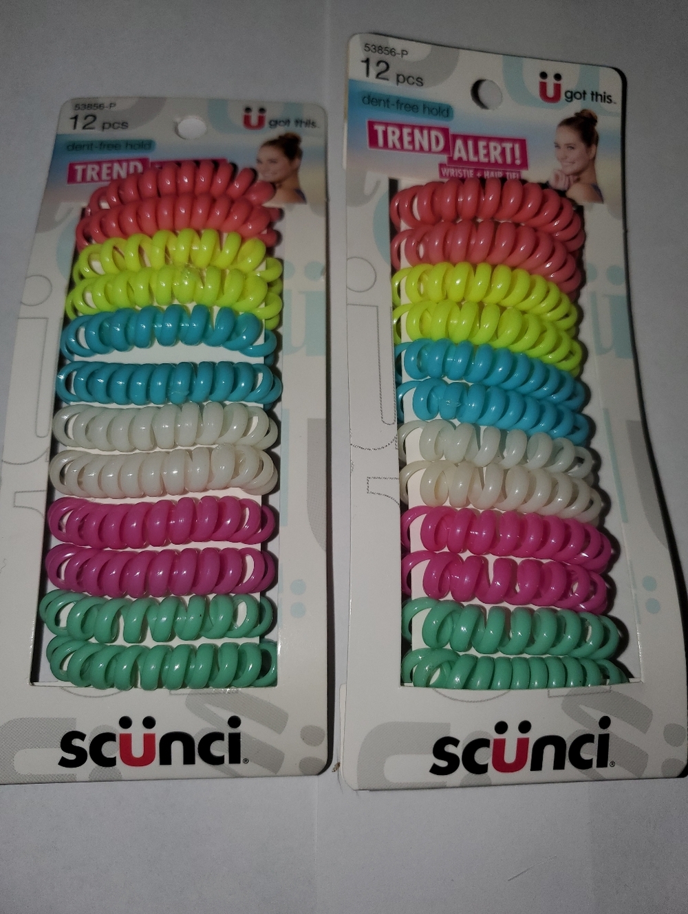 2 Pks scunci Spiral Hair Ties